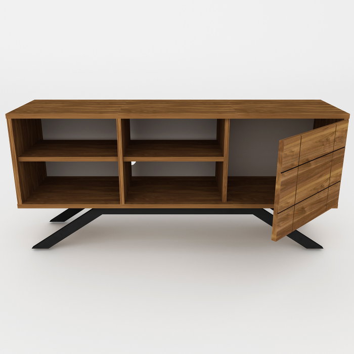 Hanah Home Soporte para TV Negro y Nogal